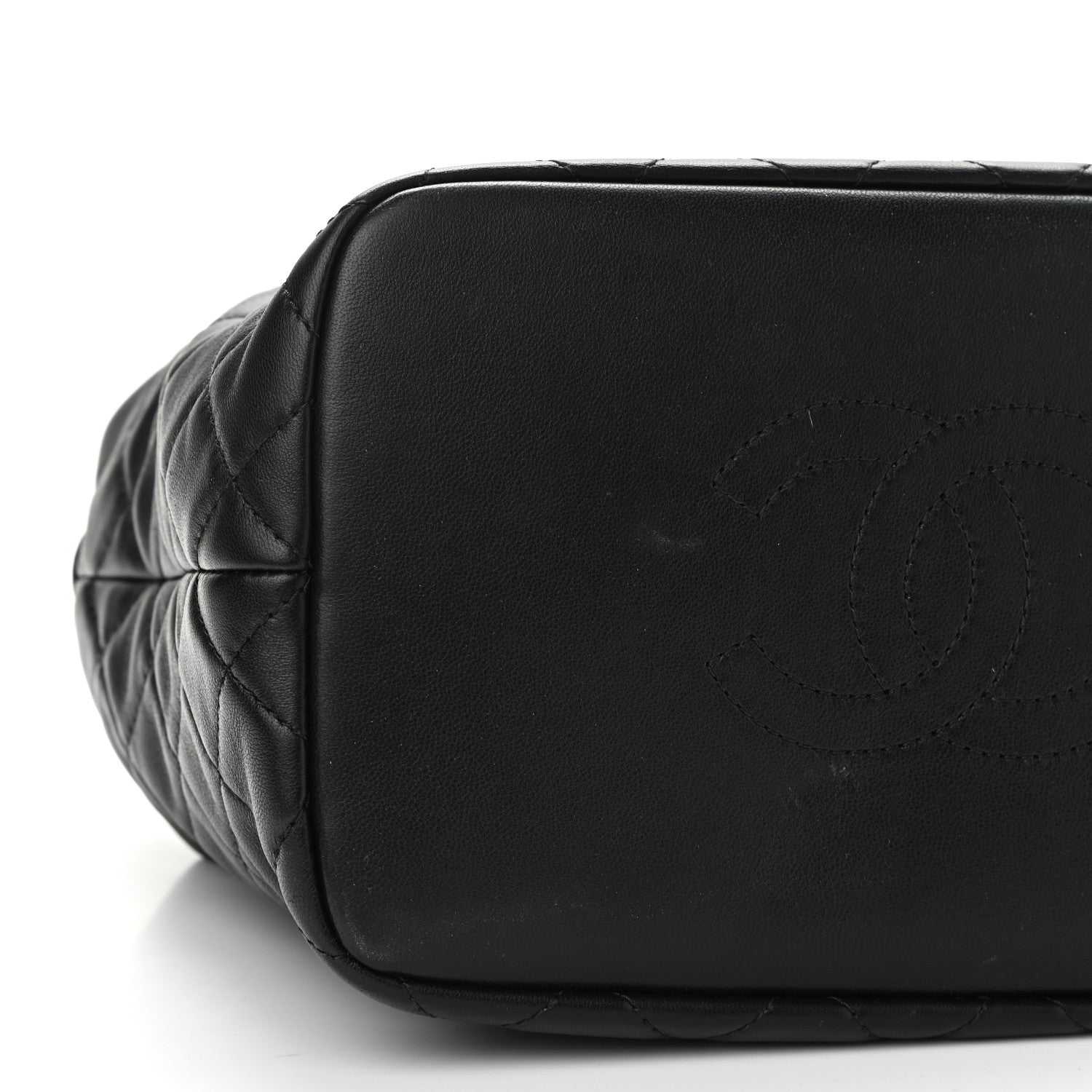 Chanel Lambskin Quilted Large Perfect Meeting Hobo Black 9 of 11