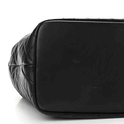 Chanel Lambskin Quilted Large Perfect Meeting Hobo Black 9 of 11