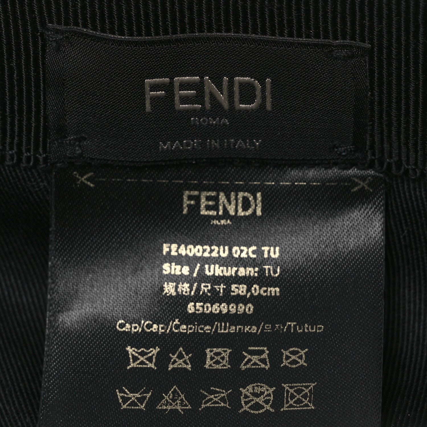 Fendi Cotton Suede Eyecap Shield Sunglasses With Baseball Cap 58 Black 9 of 9