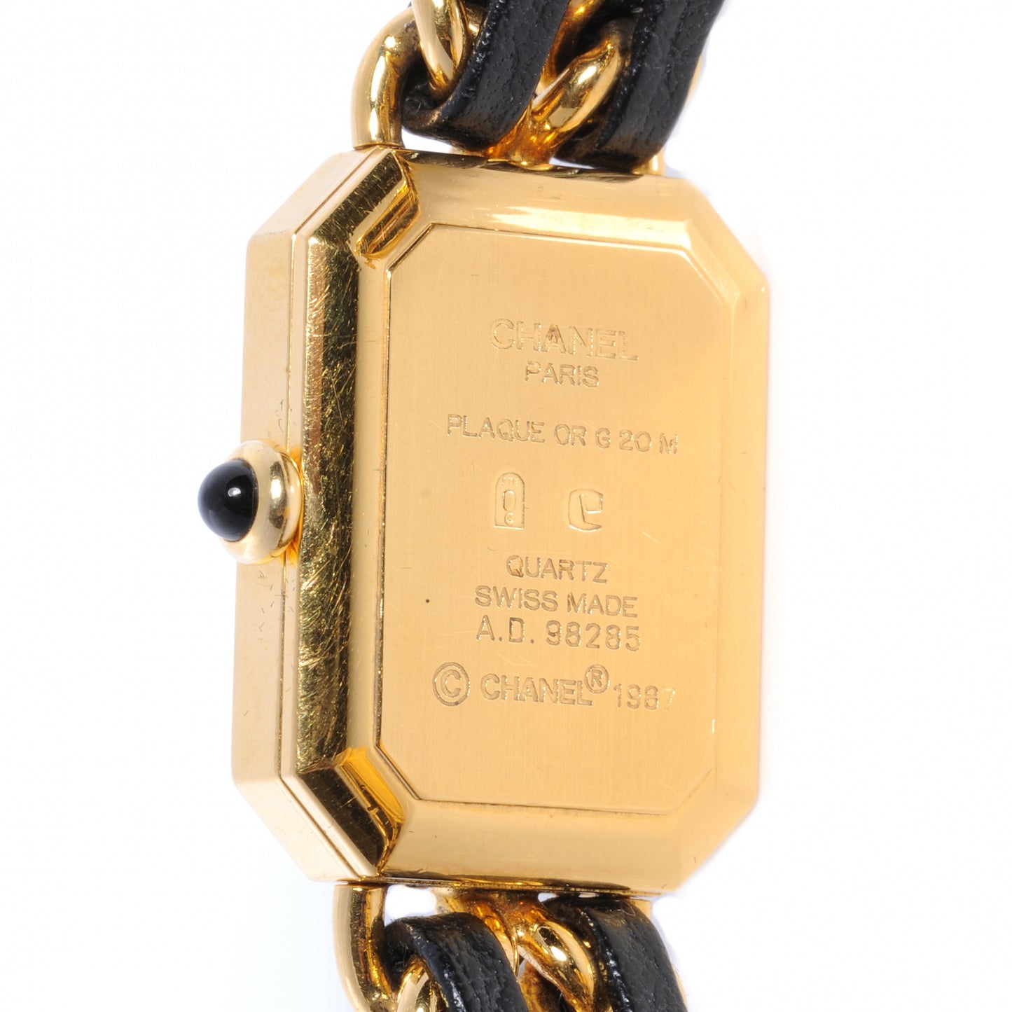 Stainless Steel Lambskin 20mm Chain Premiere Quartz Watch Gold M