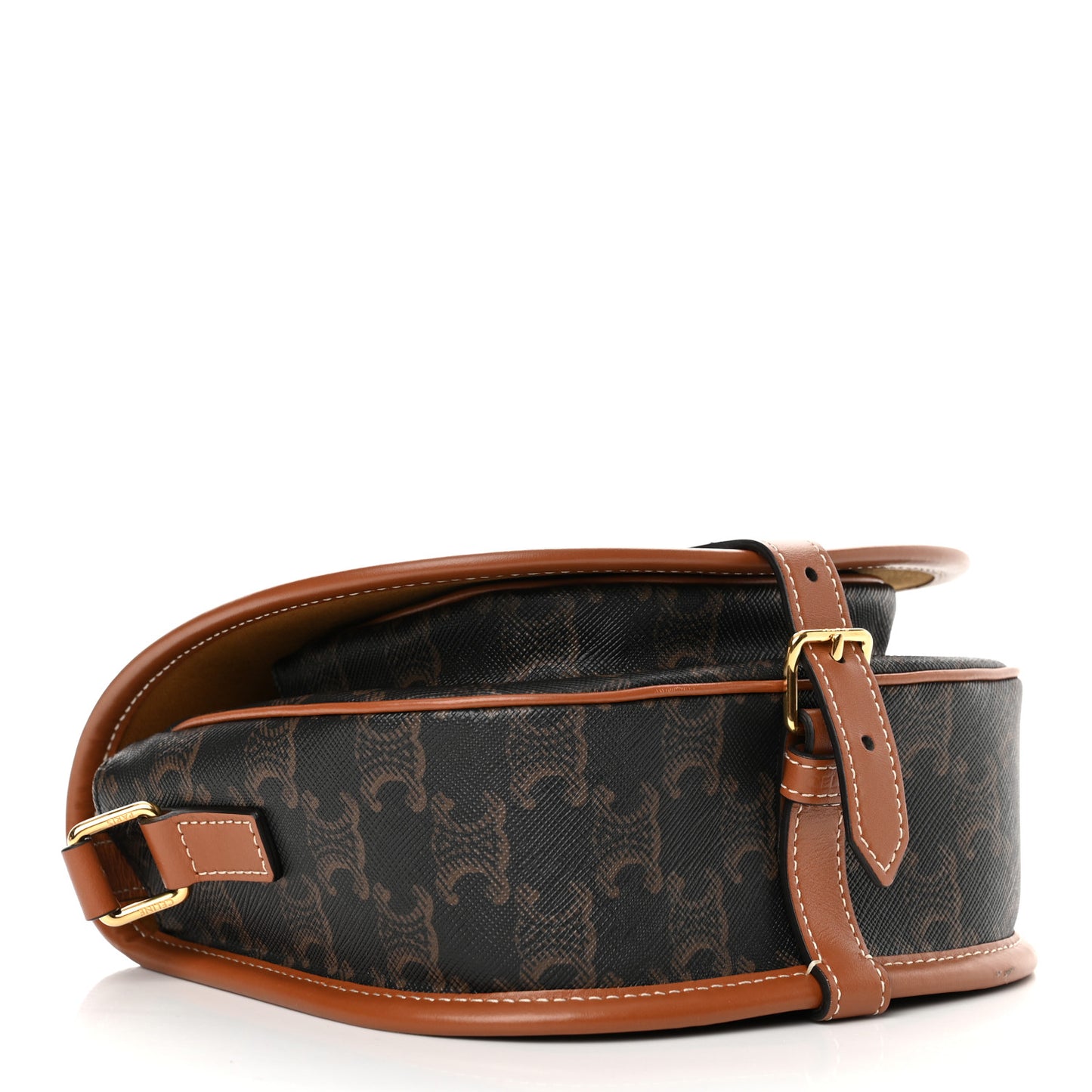 Triomphe Canvas Medium Folco Bag Tan