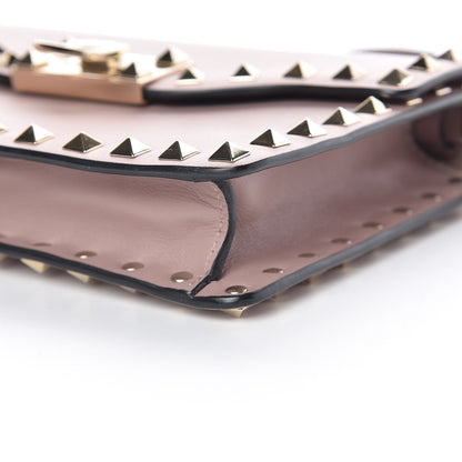 Valentino Garavani Vitello Rockstud Shoulder Flap Bag Poudre 8 of 9