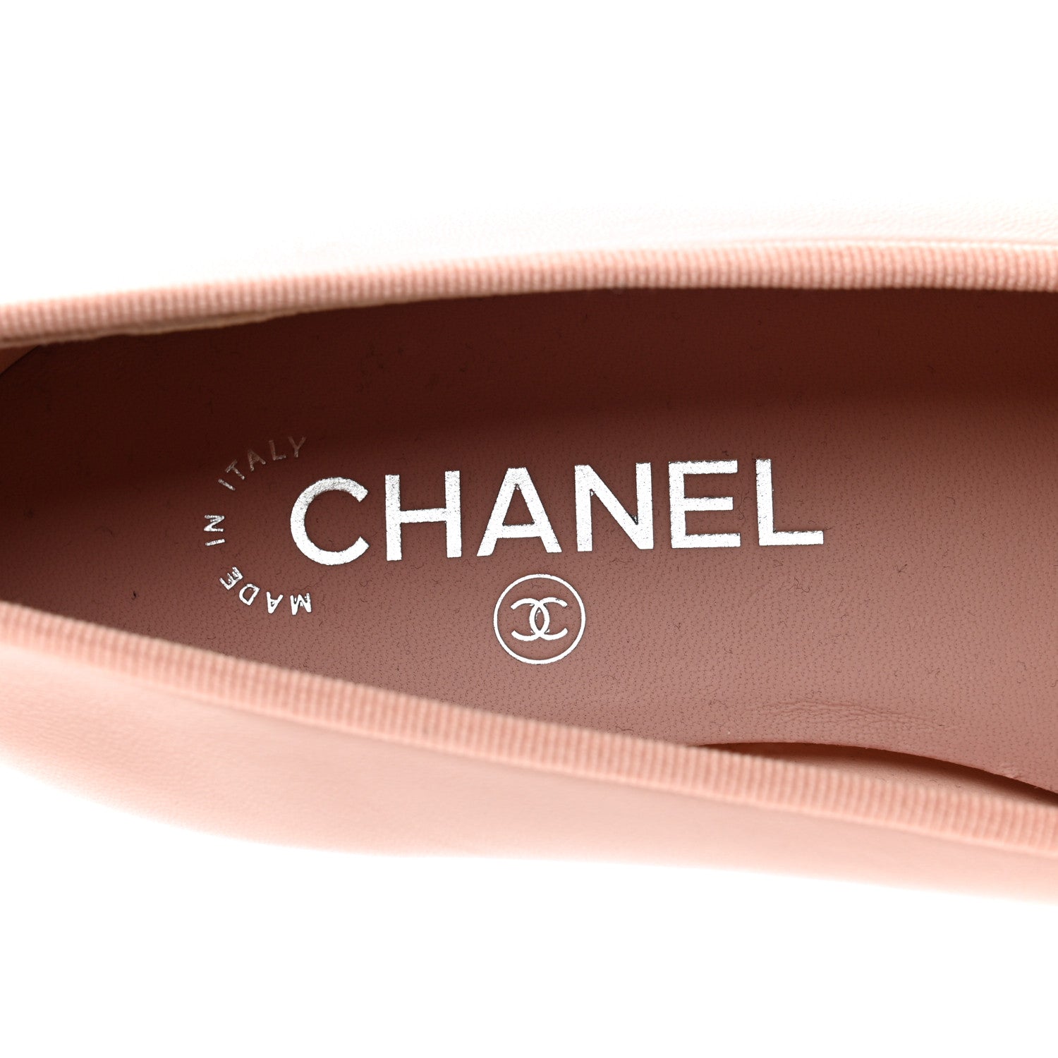 Chanel Lambskin Cap Toe CC Ballerina Flats 37.5 Light Pink Dark Pink 7 of 9
