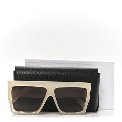 Celine Acetate Flat Top Rectangular Sunglasses CL40092I Transparent White 7 of 7