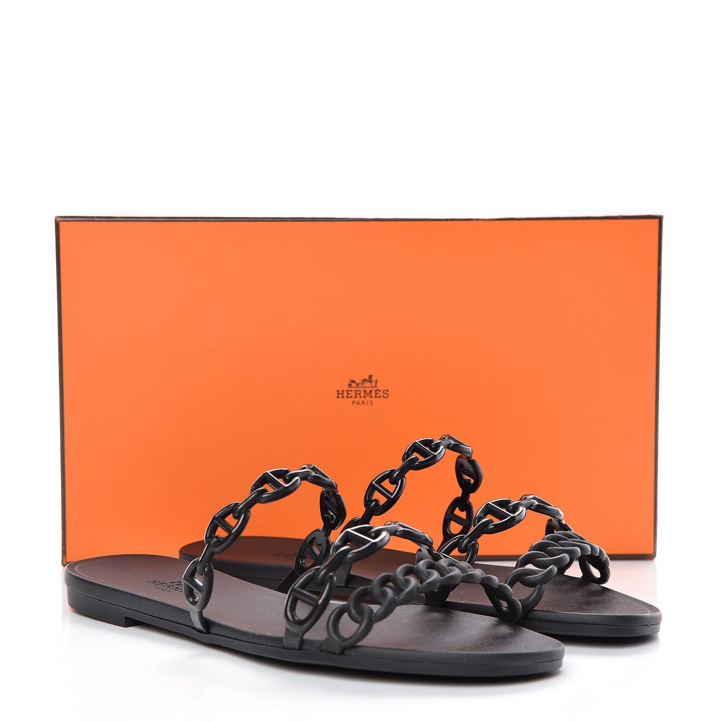 Rubber Chaine d'Ancre Rivage Sandals 36 Black