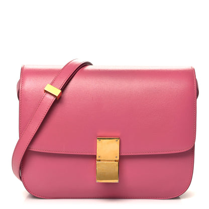 Celine Smooth Calfskin Medium Classic Box Flap Bag Pink 1 of 12