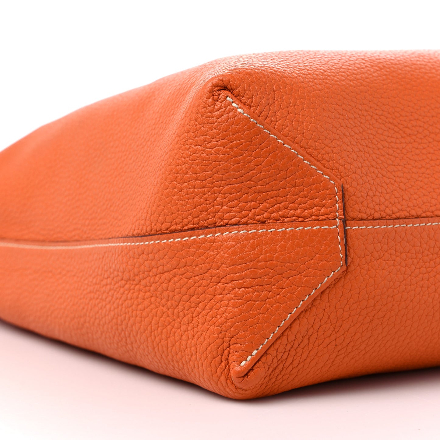 Taurillon Clemence Double Sens 45 Reversible Tote Orange Gold
