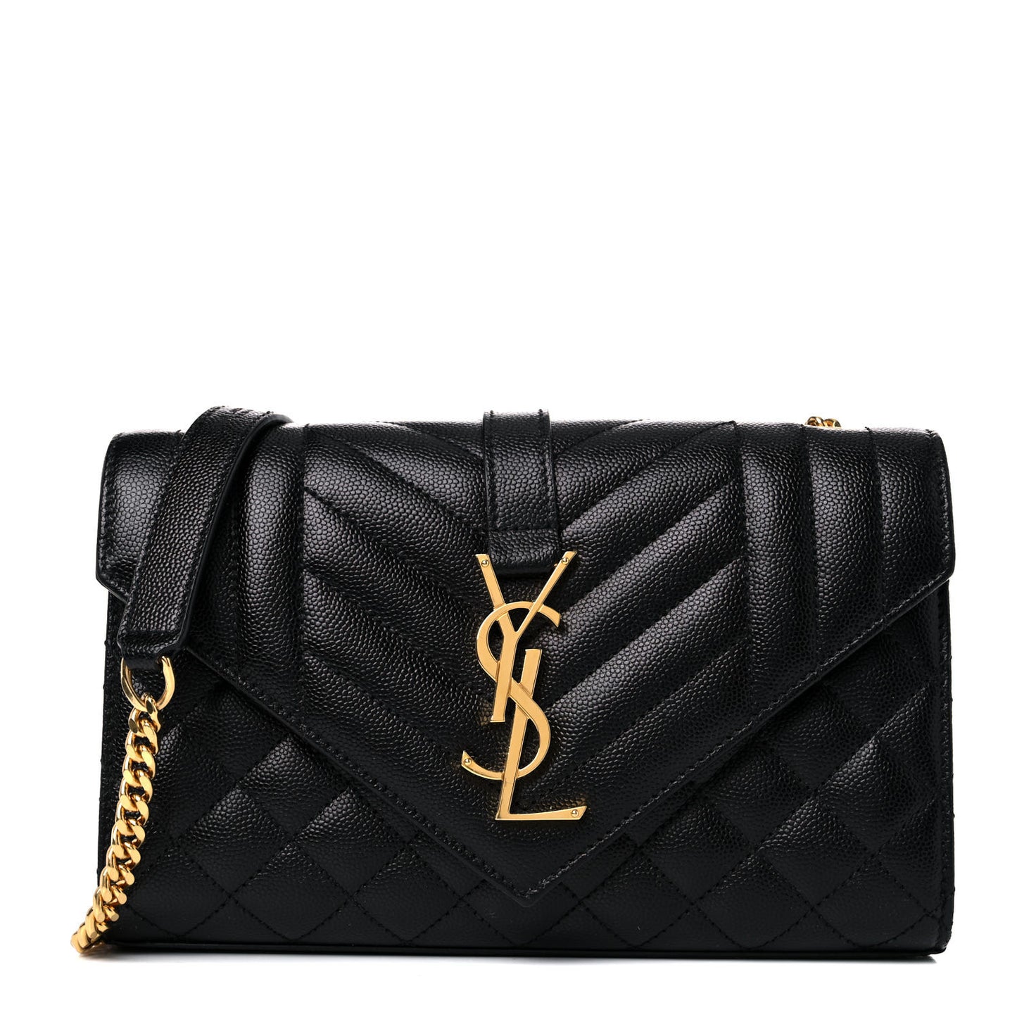Grain De Poudre Textured Mixed Matelasse Triquilt Small Monogram Satchel Black