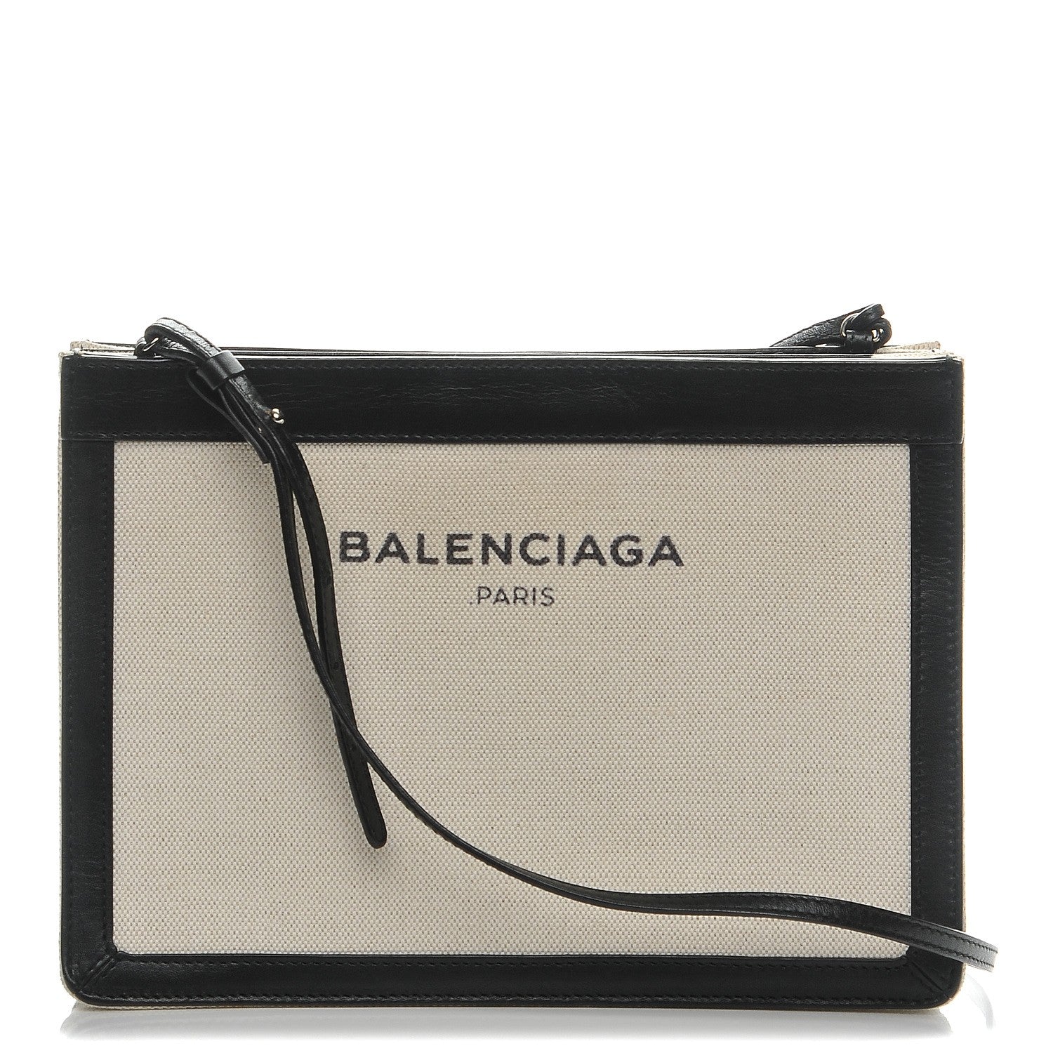 Balenciaga Cotton Canvas Pochette Crossbody Bag Black 1 of 7