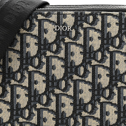 Christian Dior Oblique Pouch Navy Blue 8 of 10
