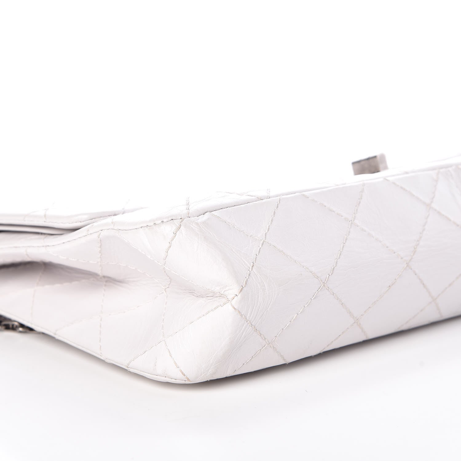 Chanel Aged Calfskin Quilted 50th Anniversary 2.55 Reissue 227 Flap White 9 of 10
