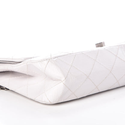 Chanel Aged Calfskin Quilted 50th Anniversary 2.55 Reissue 227 Flap White 9 of 10