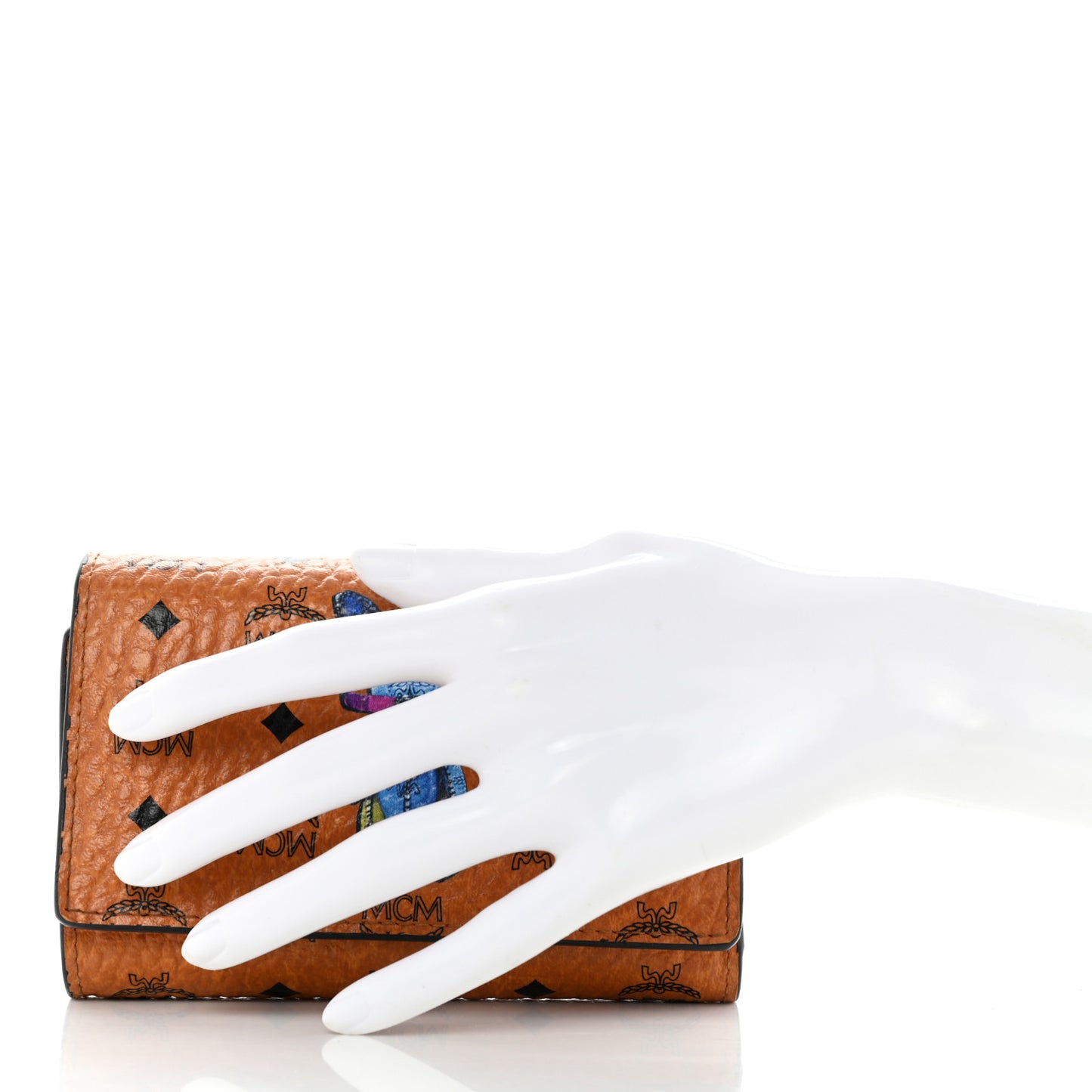 Visetos Rabbit Tri-Fold Wallet Cognac