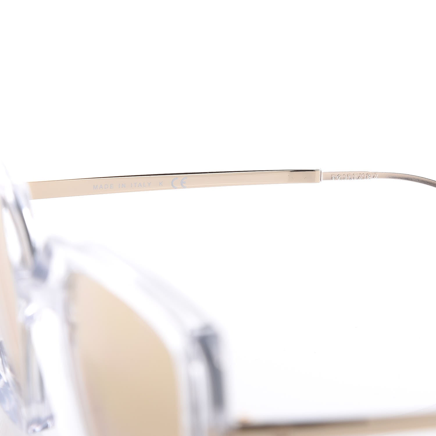 Chanel 24K Gold Mirror Square Sunglasses 6051 Transparent 6 of 7