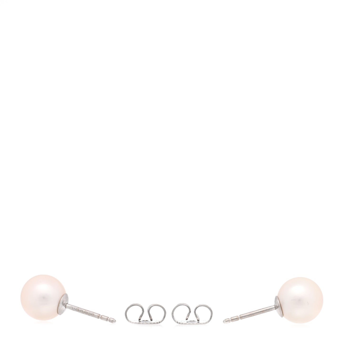 18K White Gold Cultured Pearl 8-8.5mm Earrings
