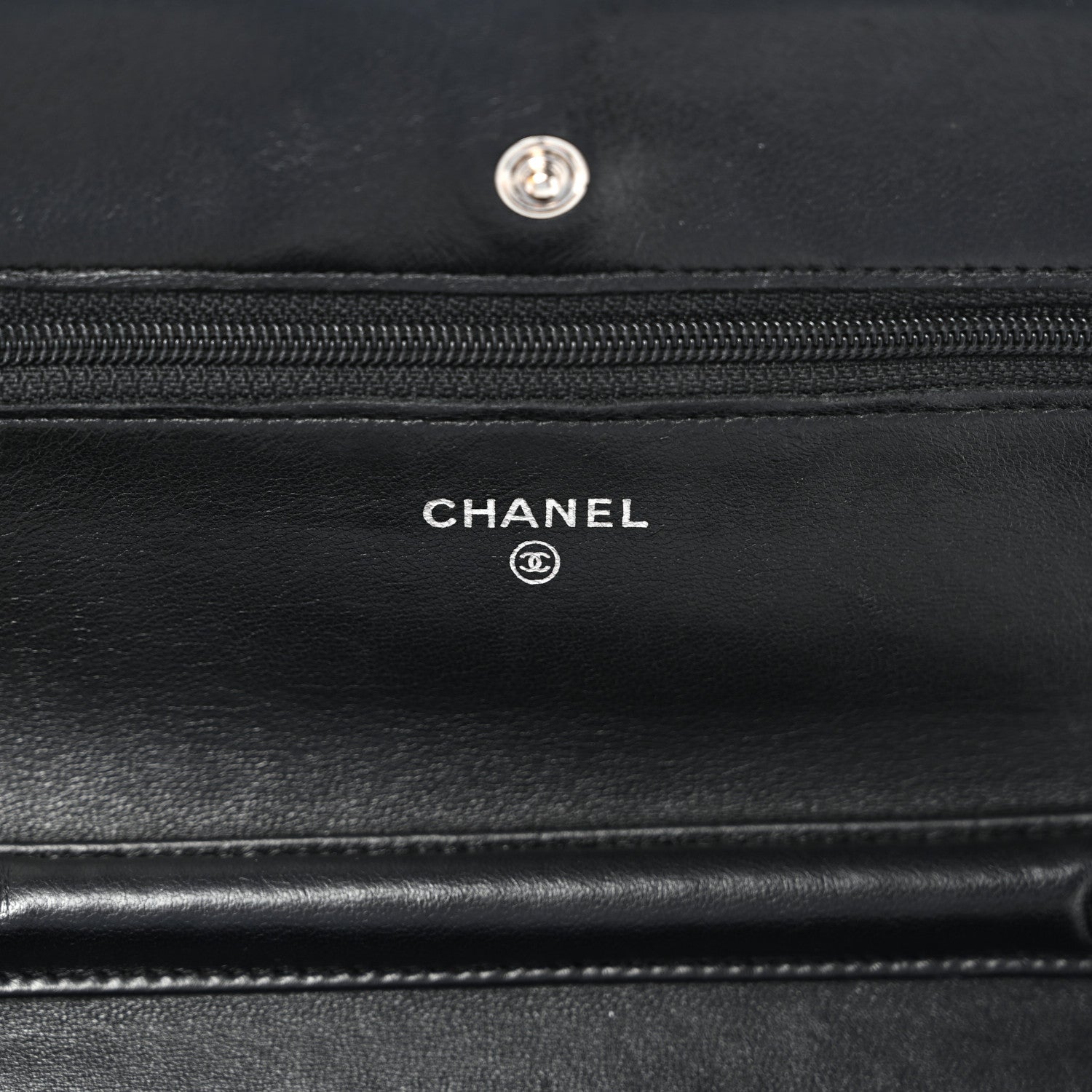 Chanel Lambskin Quilted Wallet On Chain WOC Black 6 of 12