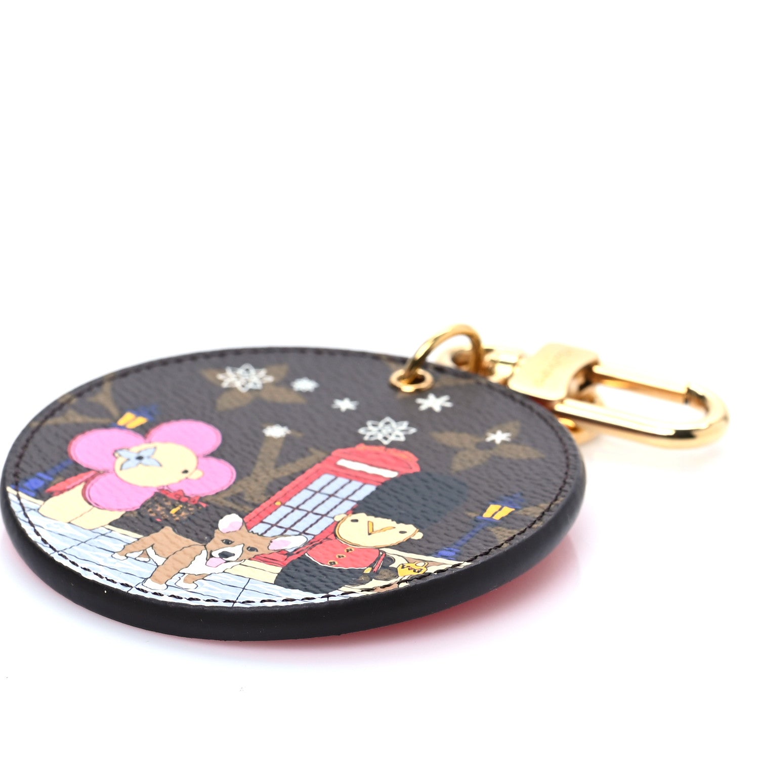 Louis Vuitton Monogram 2021 Christmas Animation London Bag Charm Key Ring Red 6 of 6