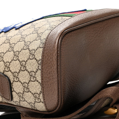Gucci X DISNEY GG Supreme Monogram Web Three Little Pigs Ophidia Dome Backpack Beige New Acero 9 of 10