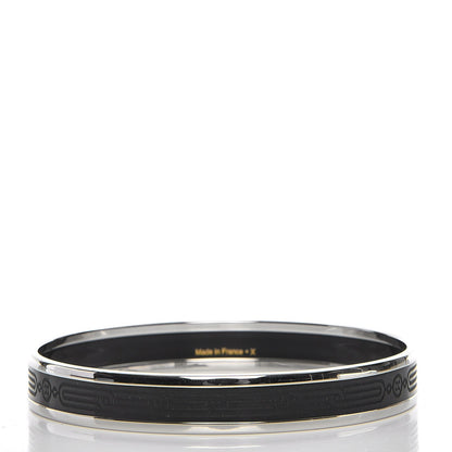 Hermes Enamel Printed Narrow Sellier Bracelet 65 Black 3 of 6