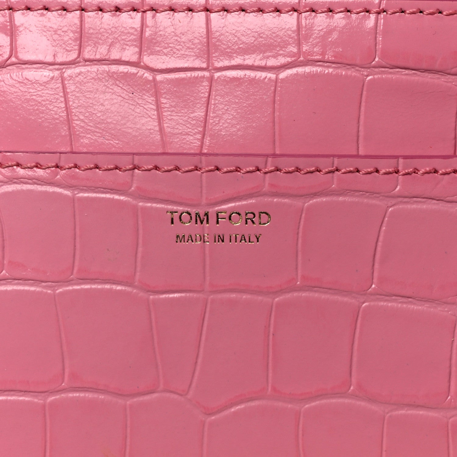 Tom Ford Calfskin Croc-Embossed Mini Jennifer Pink 6 of 11