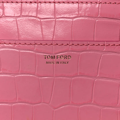 Tom Ford Calfskin Croc-Embossed Mini Jennifer Pink 6 of 11