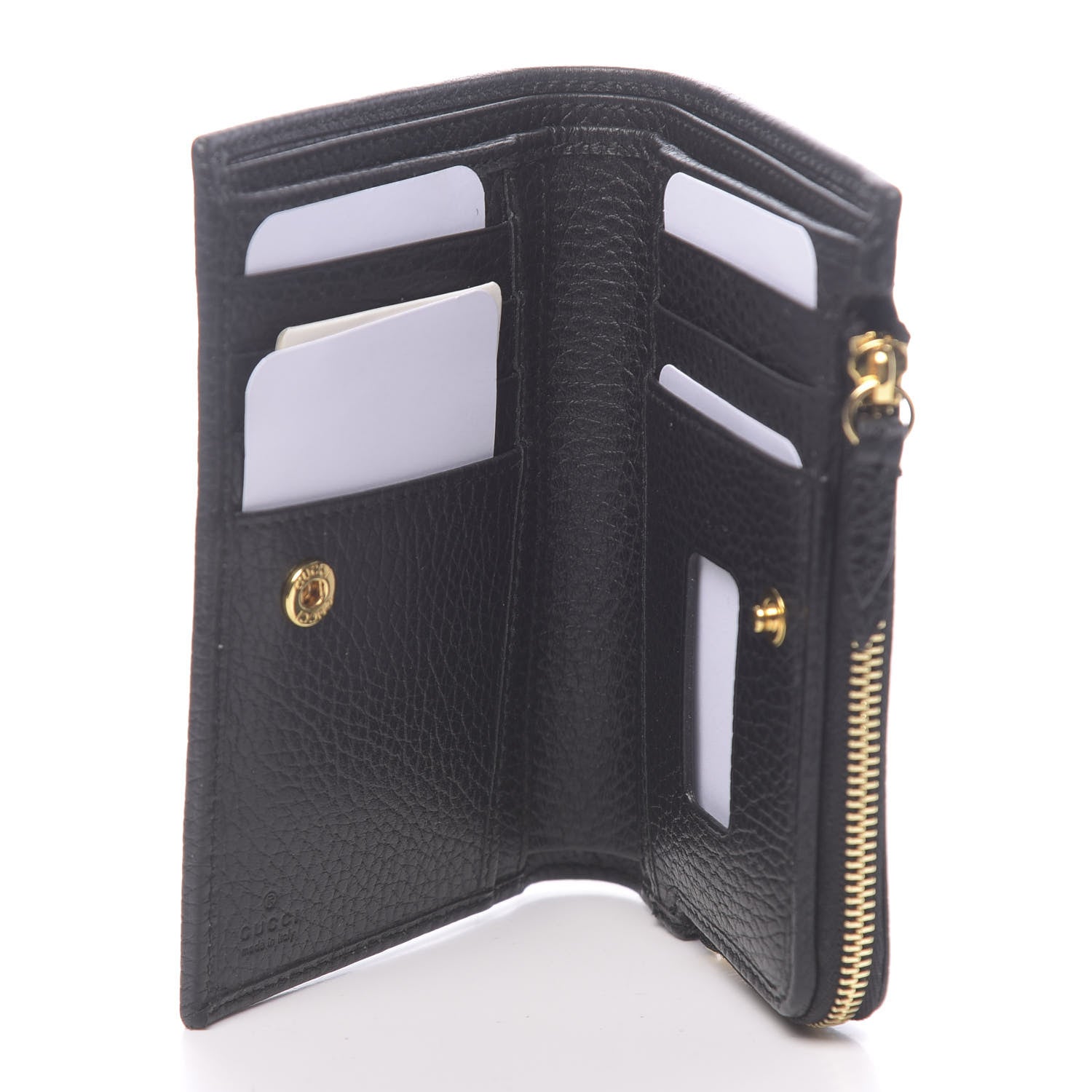Gucci Dollar Calfskin GG Marmont Zipped Wallet Black 5 of 8