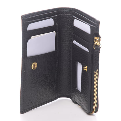 Gucci Dollar Calfskin GG Marmont Zipped Wallet Black 5 of 8