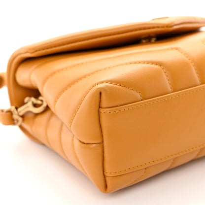 Saint Laurent Calfskin Y Quilted Monogram Toy Loulou Crossbody Bag Cheddar 8 of 9
