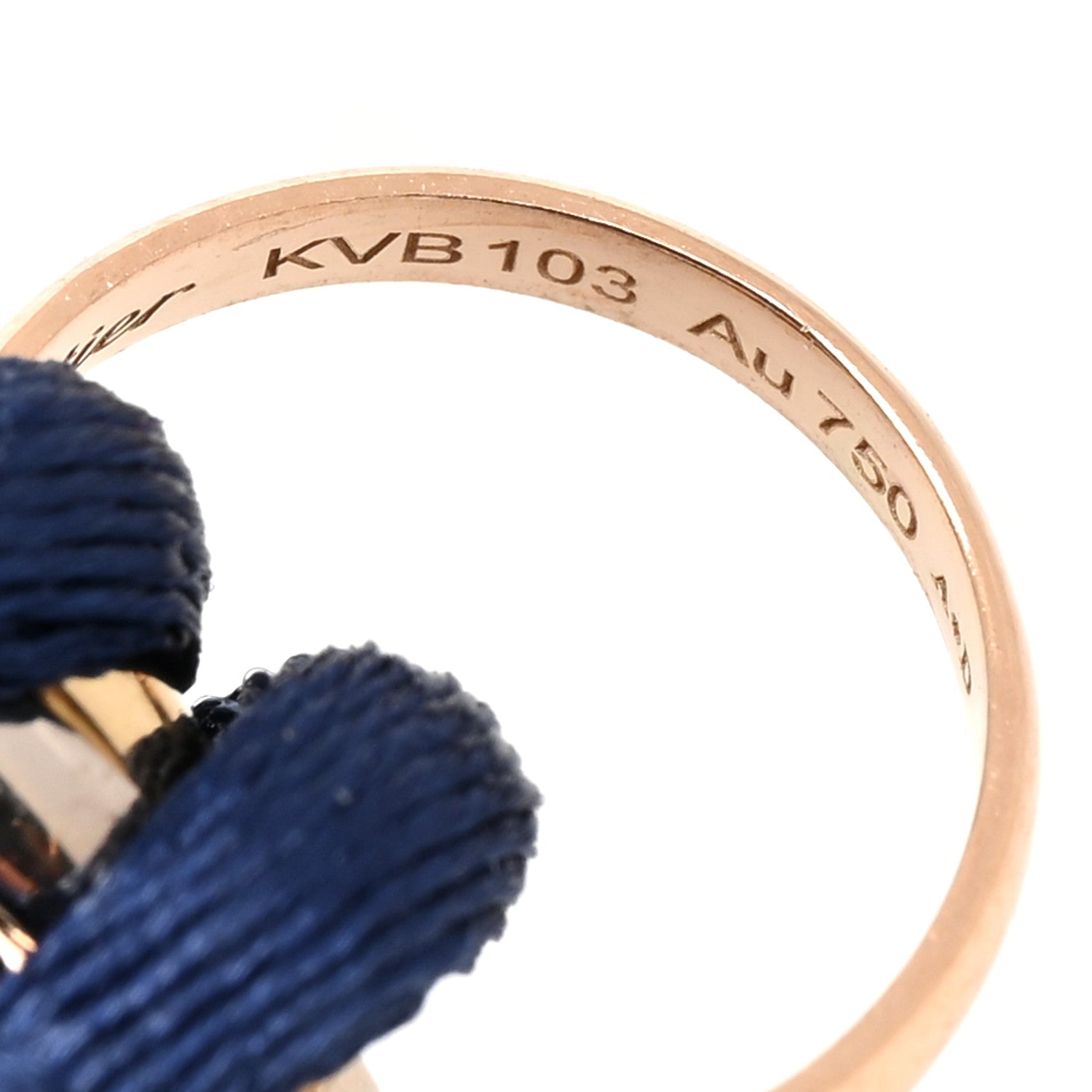 Cartier 18K Pink Yellow White Gold Trinity Adjustable Cord Bracelet Blue 4 of 5