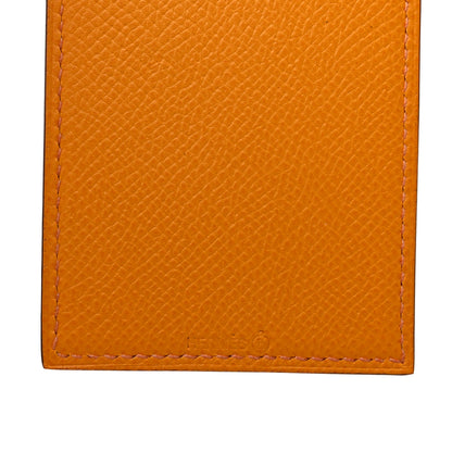Hermes Epsom Madame Calfskin Petit H Card Holder Etoupe Jaune D'Or Gold 4 of 5