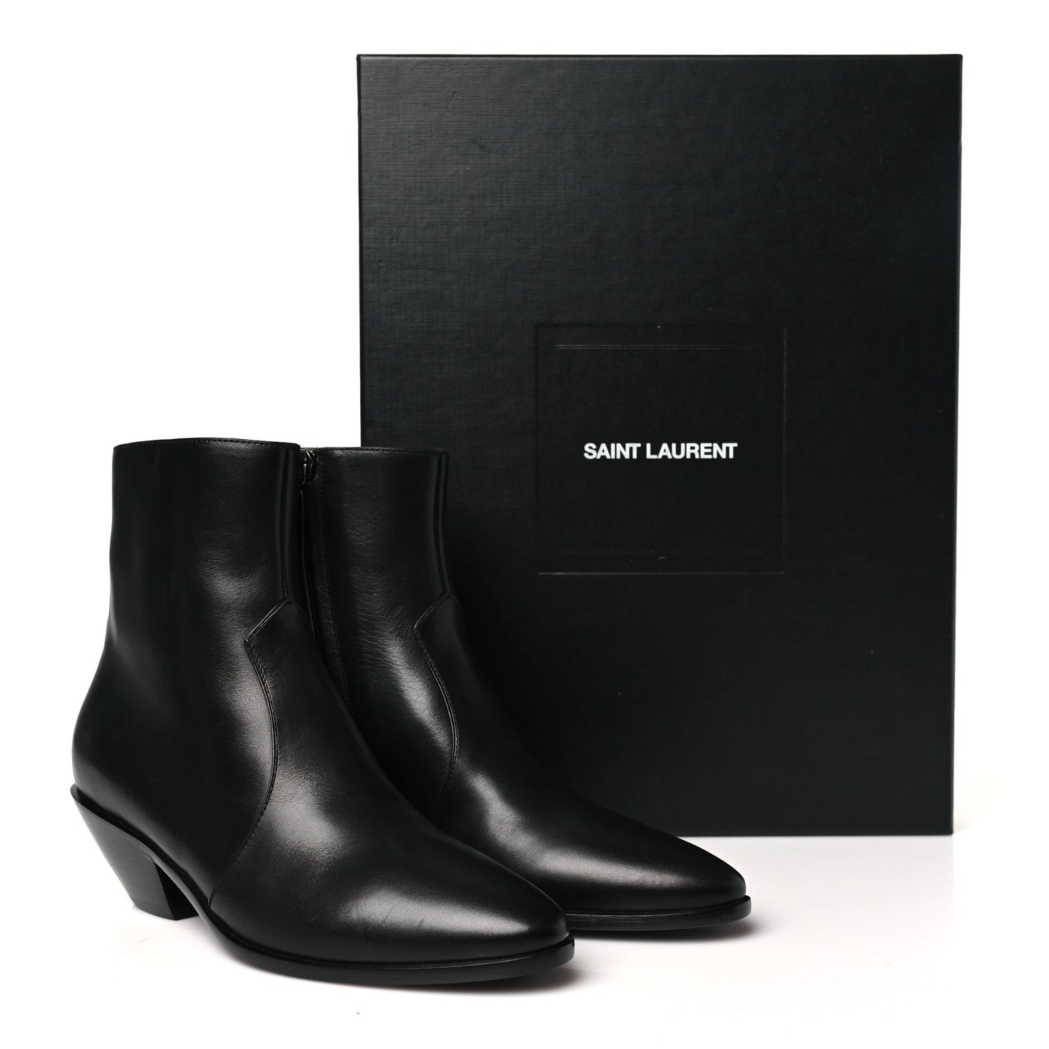 Saint Laurent Calfskin West 45 Chelsea Boots 37 Black 10 of 10