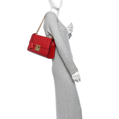 Gucci Guccissima Medium Padlock Shoulder Bag Hibiscus Red 2 of 10