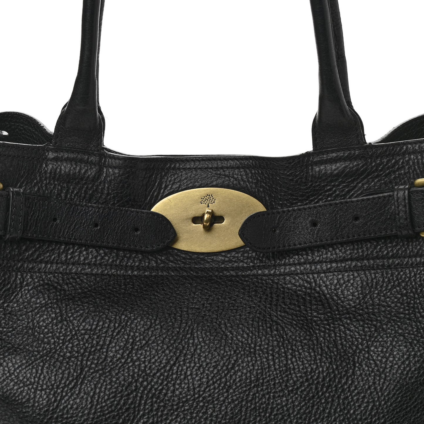 Natural Leather Bayswater Tote Black