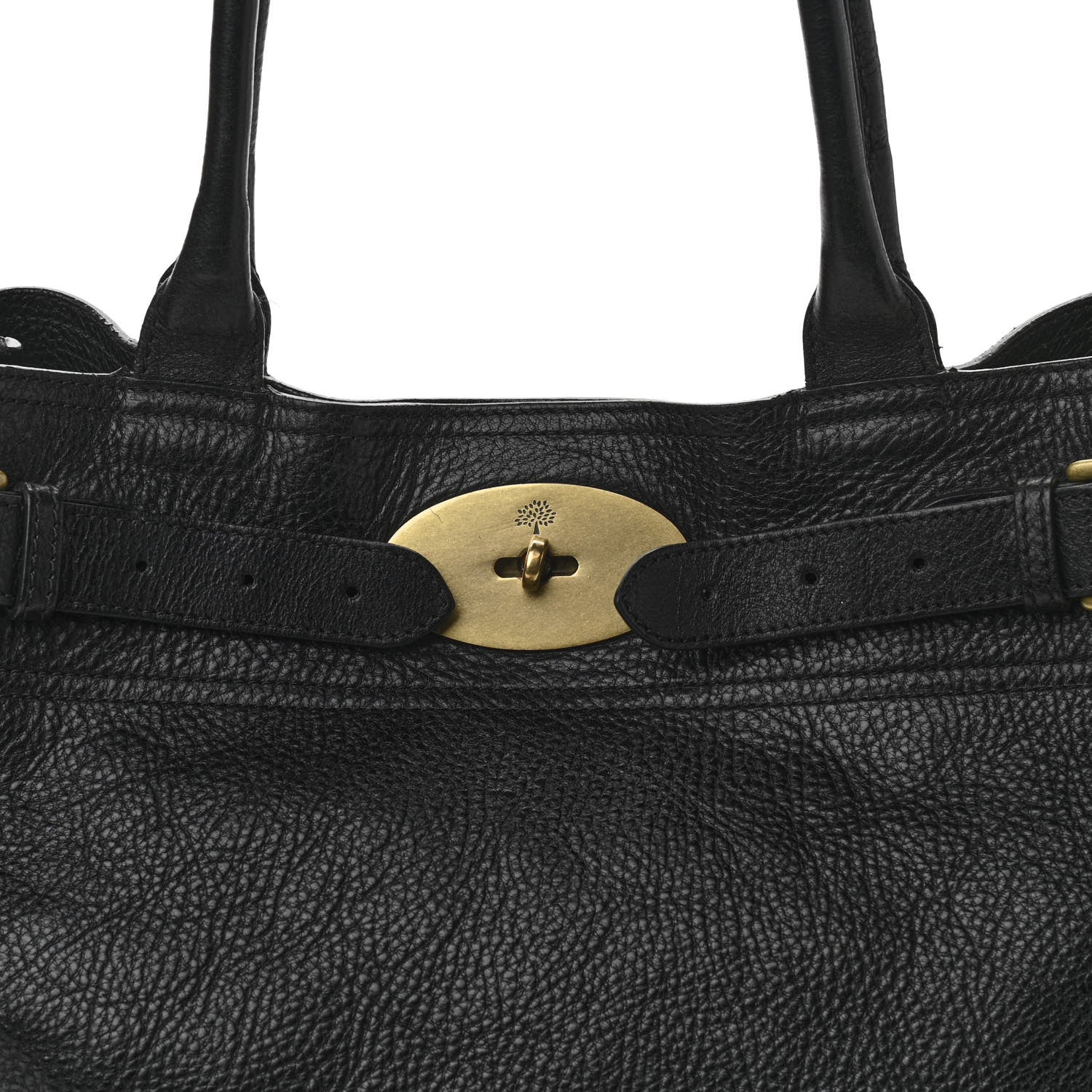 Mulberry Natural Leather Bayswater Tote Black 8 of 17