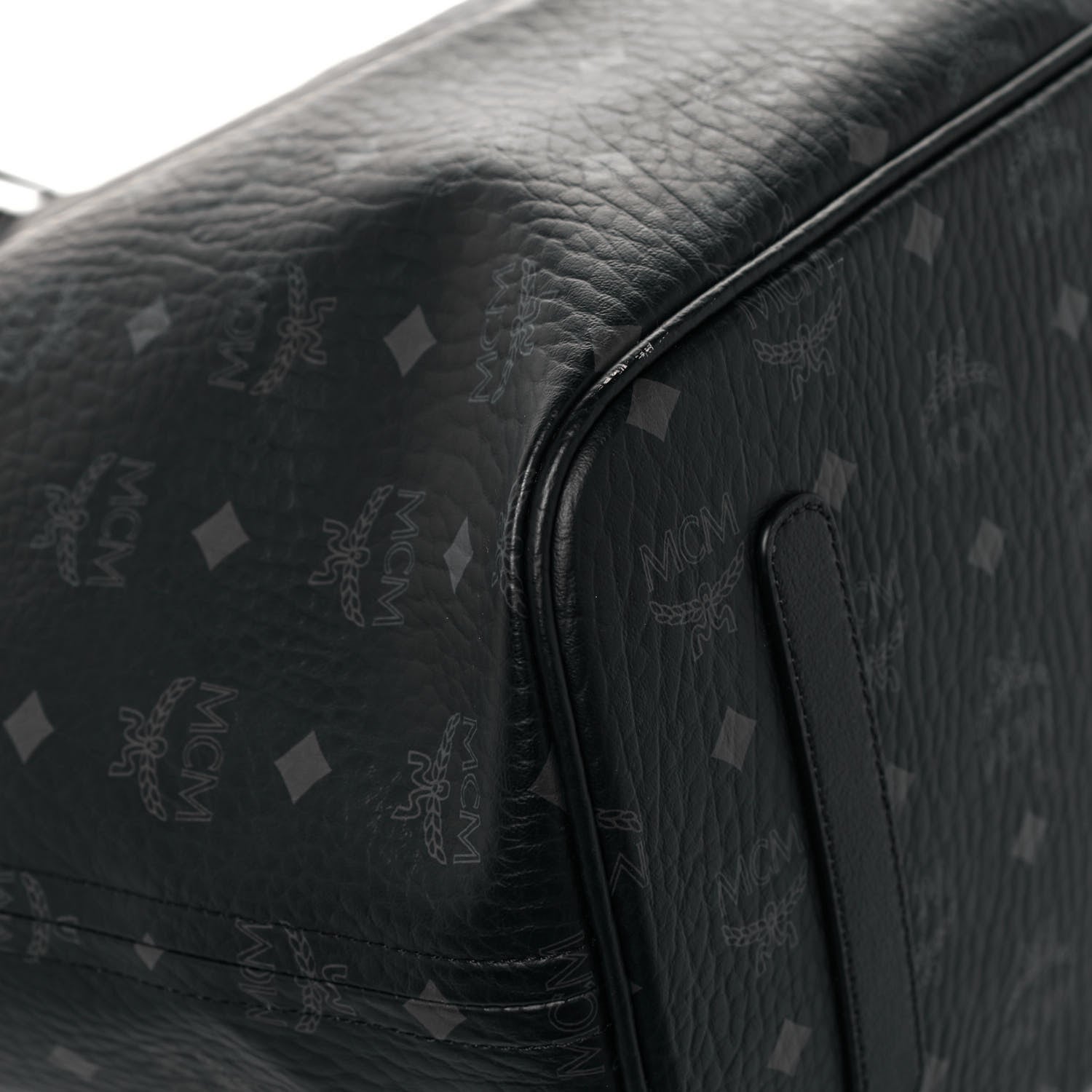 MCM Visetos Large Liz Reversible Shopper Tote Black 8 of 19