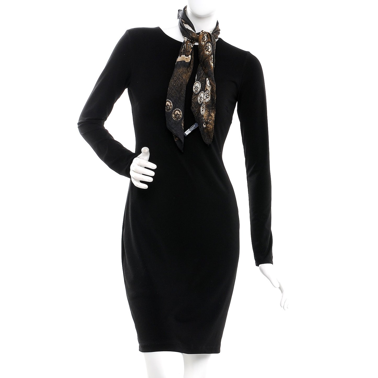 Modal Cashmere Skull Coin Scarf Black