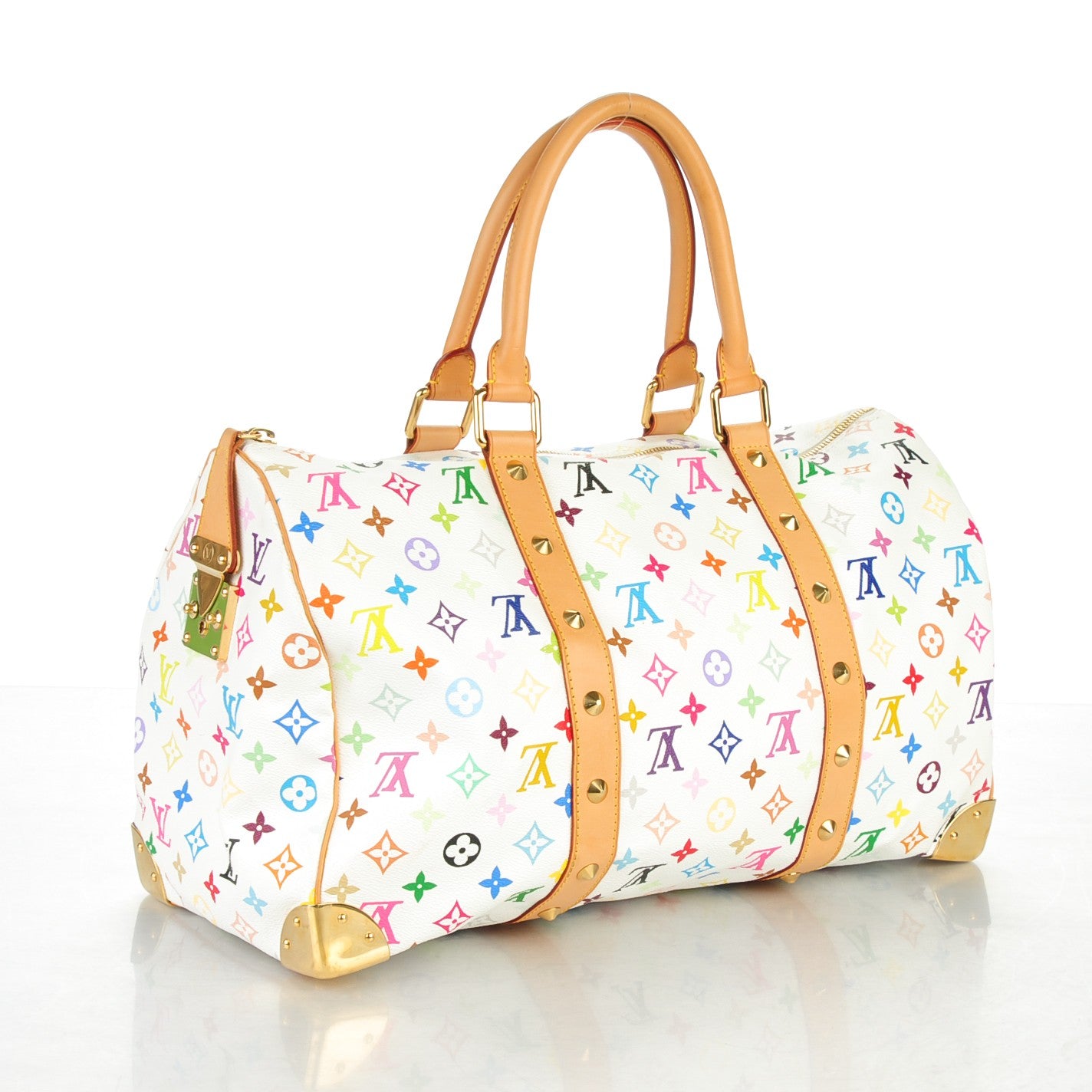 Monogram Multicolor Keepall 45 White