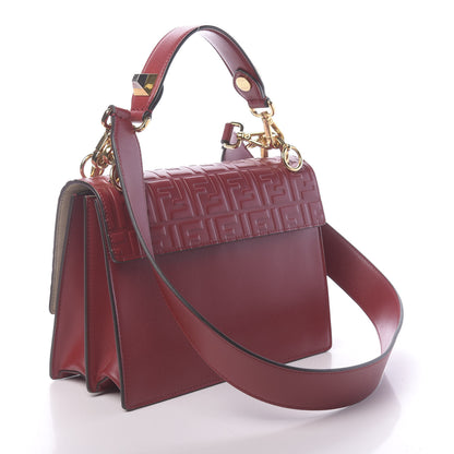 Fendi Vitello Liberty FF 1974 Embossed Kan I Shoulder Bag Fragola 3 of 10