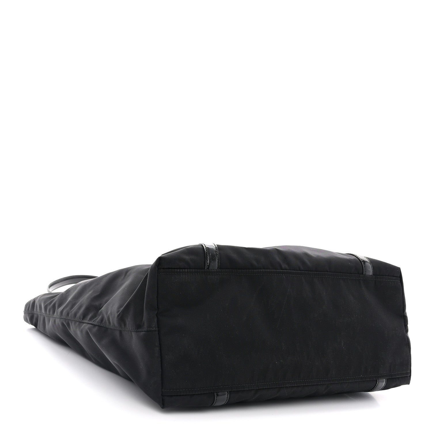 Prada Tessuto Nylon Calfskin Shopping Tote Black 4 of 11