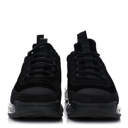Chanel Suede Calfskin Velvet Grosgrain CC Sneakers 39 Black 2 of 9