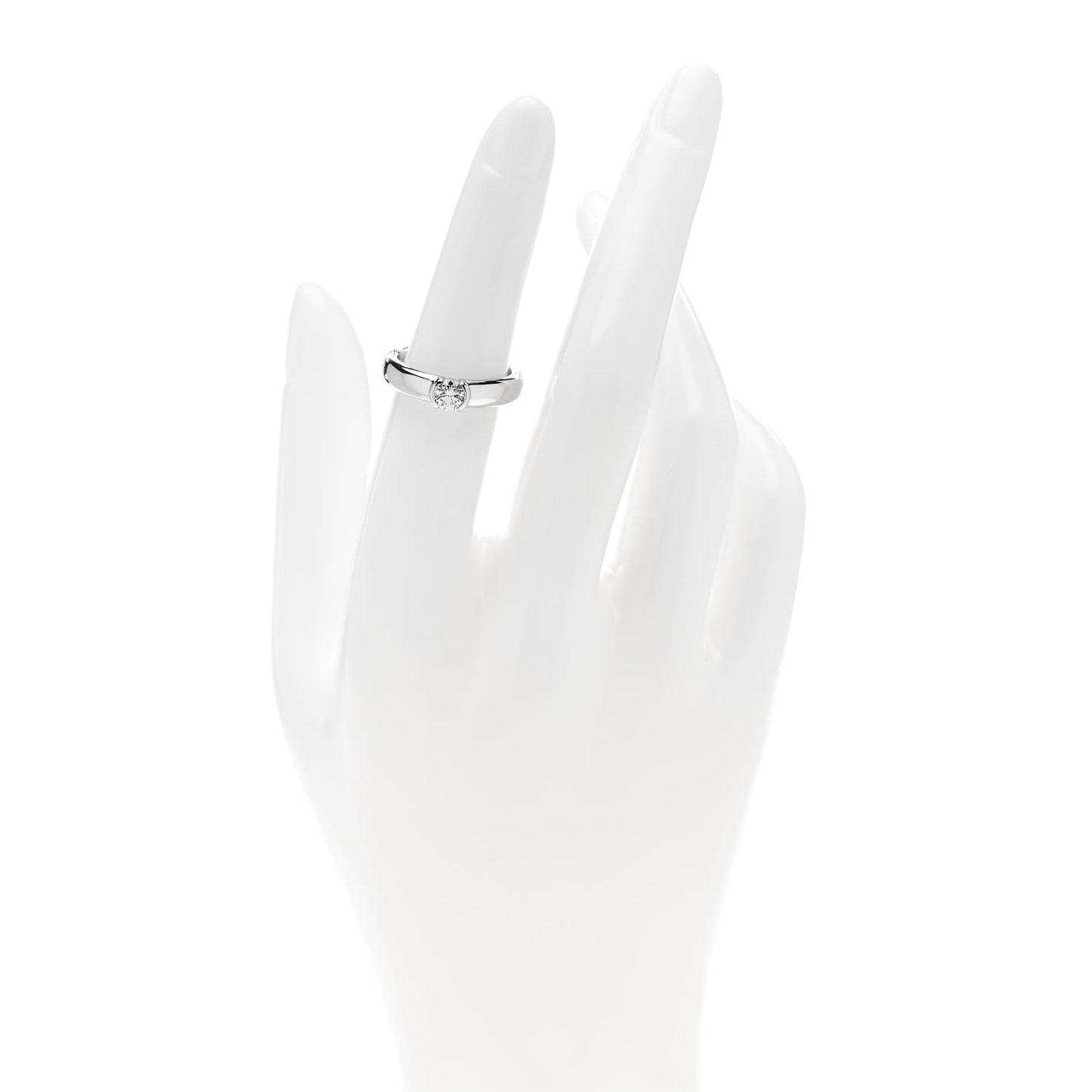 Platinum Diamond .31ct Etoile Solitaire Engagement Ring 50 5.25