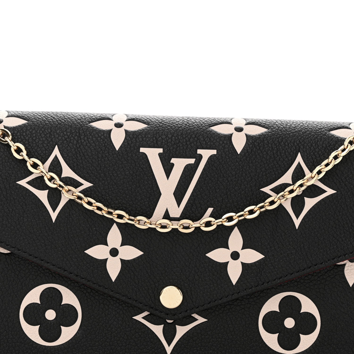 Louis Vuitton Empreinte Monogram Giant Felicie Pochette Black Beige 8 of 11