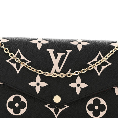 Louis Vuitton Empreinte Monogram Giant Felicie Pochette Black Beige 8 of 11