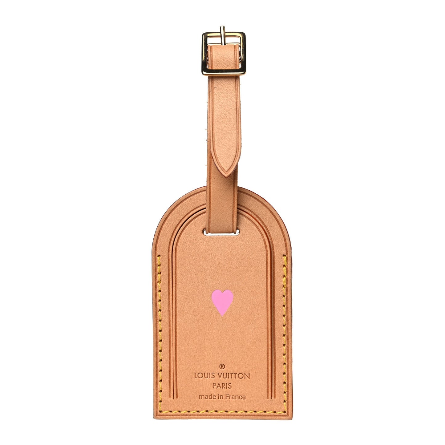 Vachetta Heart Luggage Tag