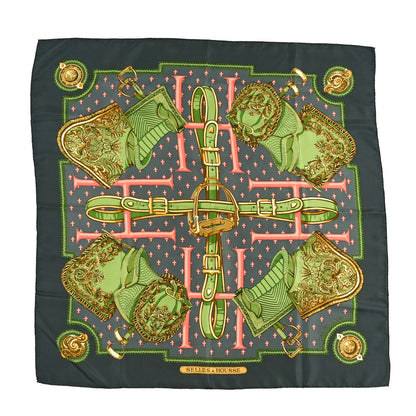 Hermes Silk Selles A Housse Scarf 90 1 of 4