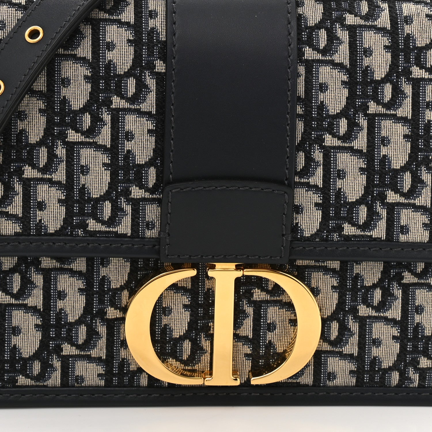 Christian Dior Oblique 30 Montaigne Flap Bag Blue 8 of 10