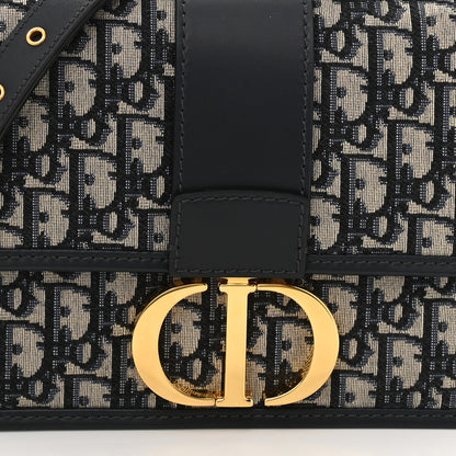 Christian Dior Oblique 30 Montaigne Flap Bag Blue 8 of 10