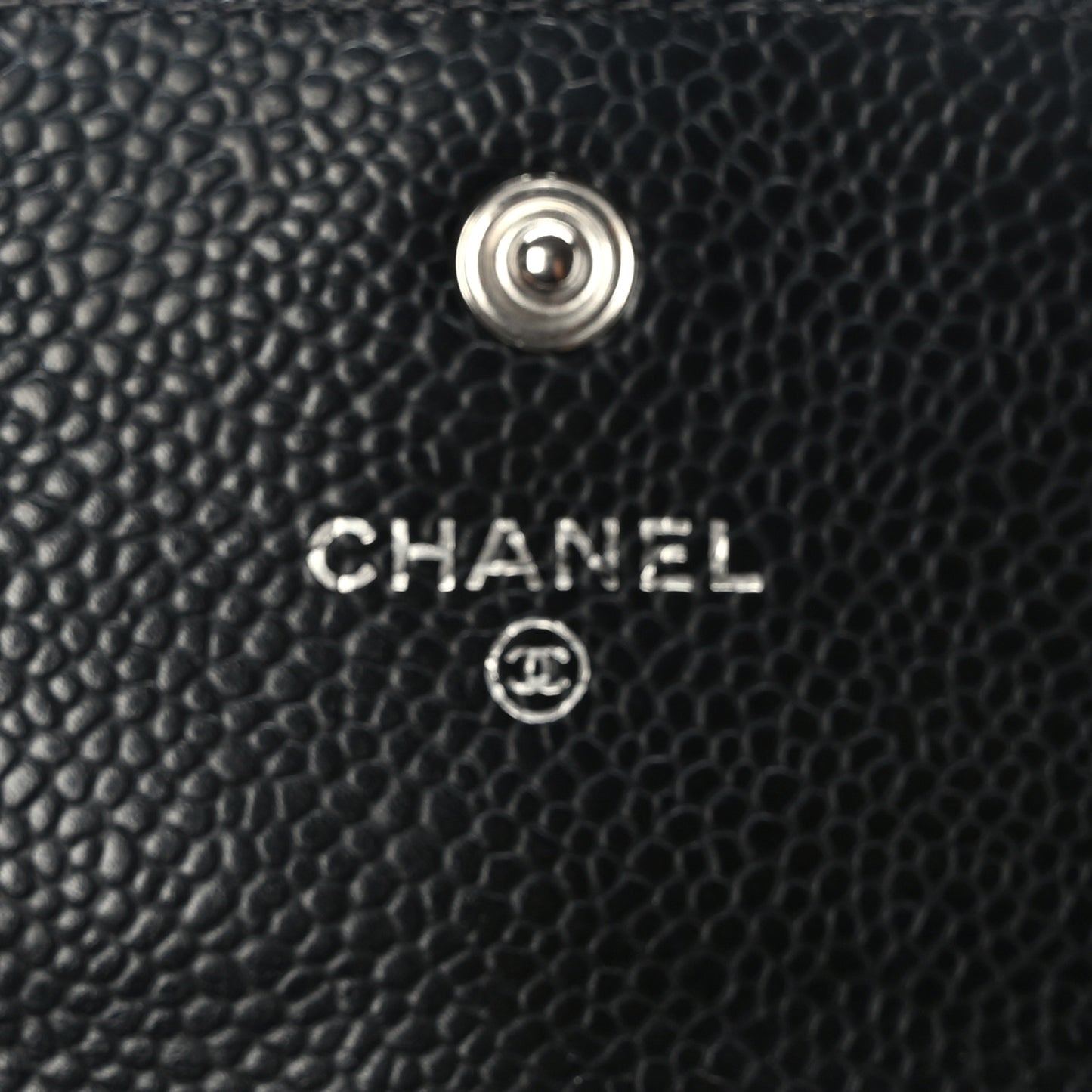 Caviar Quilted Large Gusset Flap Wallet Black