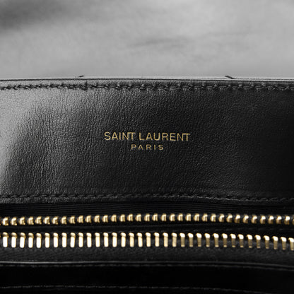 Saint Laurent Calfskin Y Quilted Monogram Small Loulou Chain Satchel Black 6 of 11