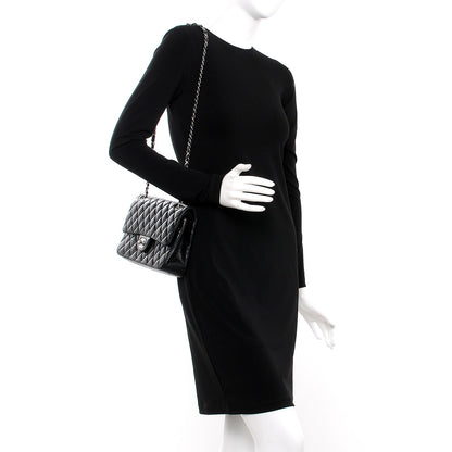 Chanel Lambskin Quilted Medium Double Flap Black 2 of 8